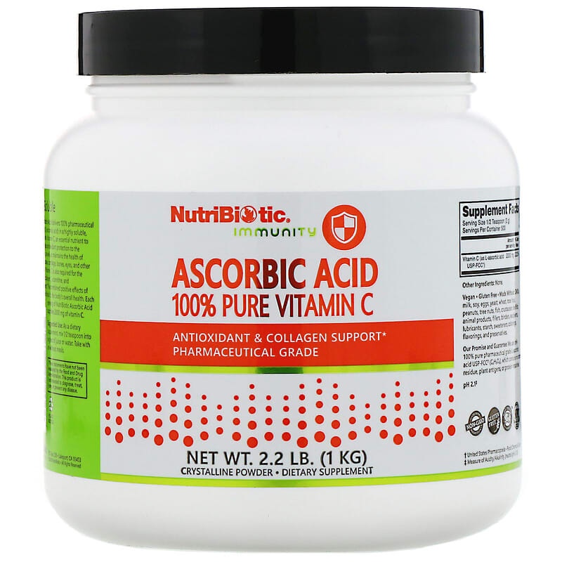Купить NutriBiotic витамин Ascorbic Acid 100% Pure Vitamin C 1000 мг в ...