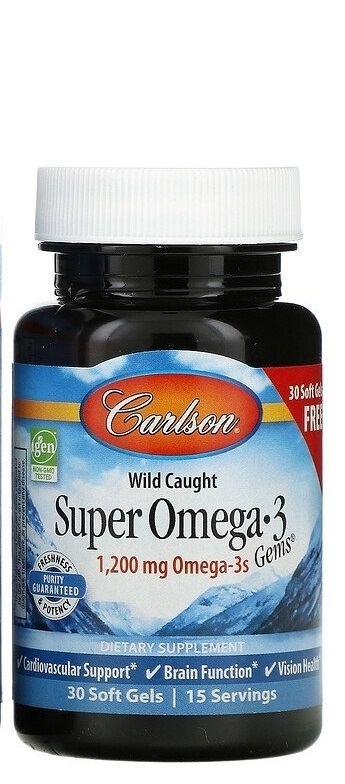 Купить Carlson Labs витамин Super Omega-3 30 капсул в кредит в Алматы ...