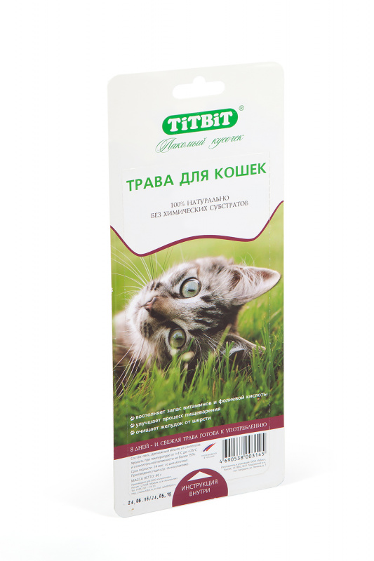 Купить TiTBiT 003145 Трава для кошек овес 40 г в кредит в Нур-Султан ...