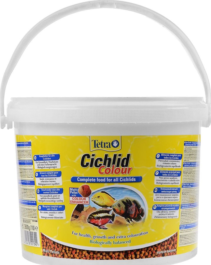 Купить Tetra Cichlid Colour Pellets для рыб вида цихлид 10 л в кредит в ...