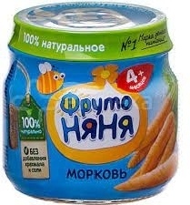 ФрутоНяня Морковь 4+ 80г