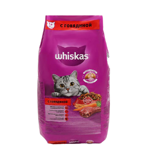 Купить Whiskas c говядиной 5 кг в кредит в Астане – Kaspi Магазин