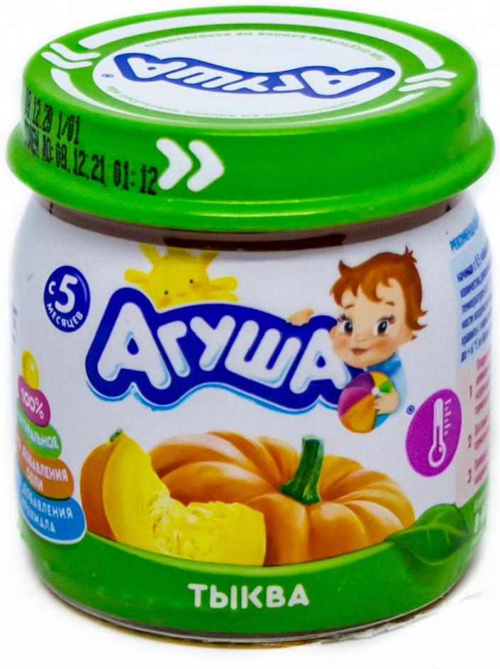 АГУША ПЮРЕ ОВОЩНОЕ 80г ТЫКВА 5мес+