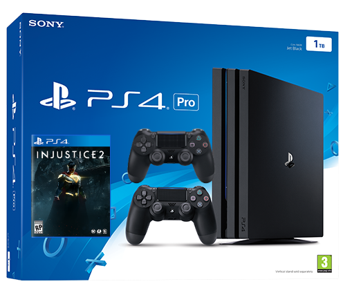Купить Sony PlayStation 4 Pro 1TB черный+ Injustice 2 + Dualshock в ...
