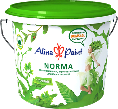 Купить Alina Paint водоэмульсионная Norma 15 кг, белый в кредит в ...