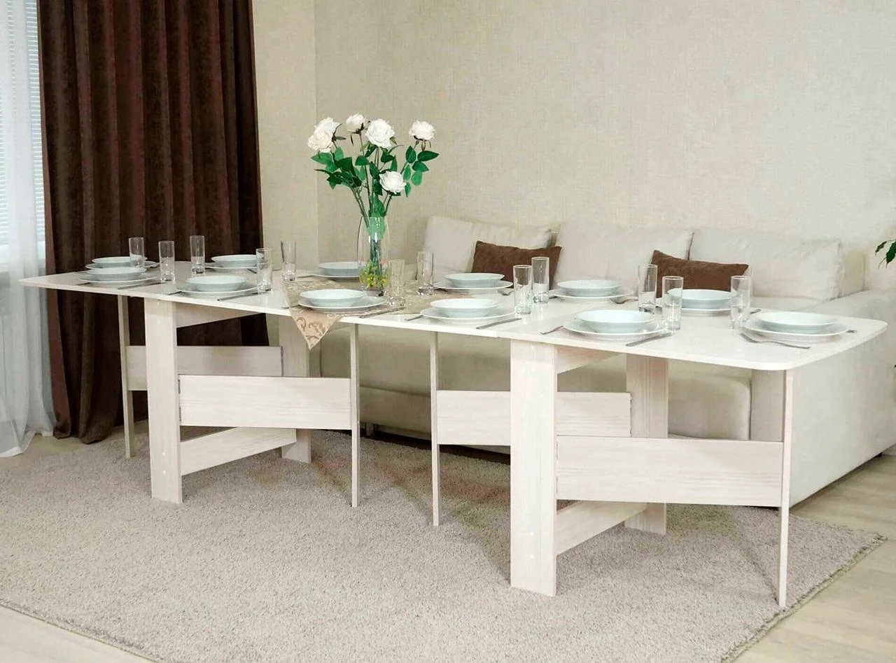 Купить Обеденный стол DaVita 300x80x75 см, ЛДСП, МДФ, Колибри-13 в ...