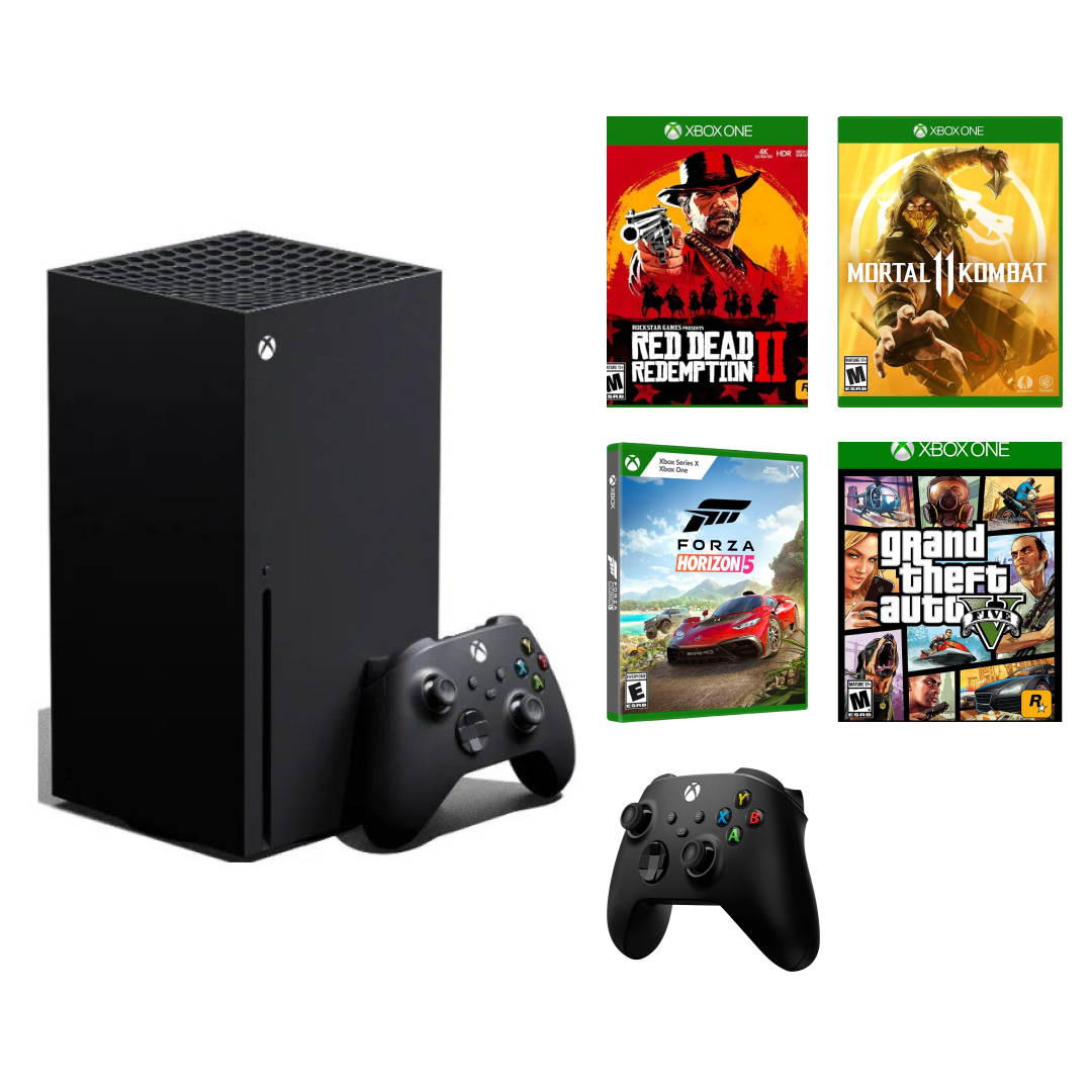 Купить Xbox Series X 1TB черный + GTA 5, Forza Horizon 5, RDR2, MK11 ...