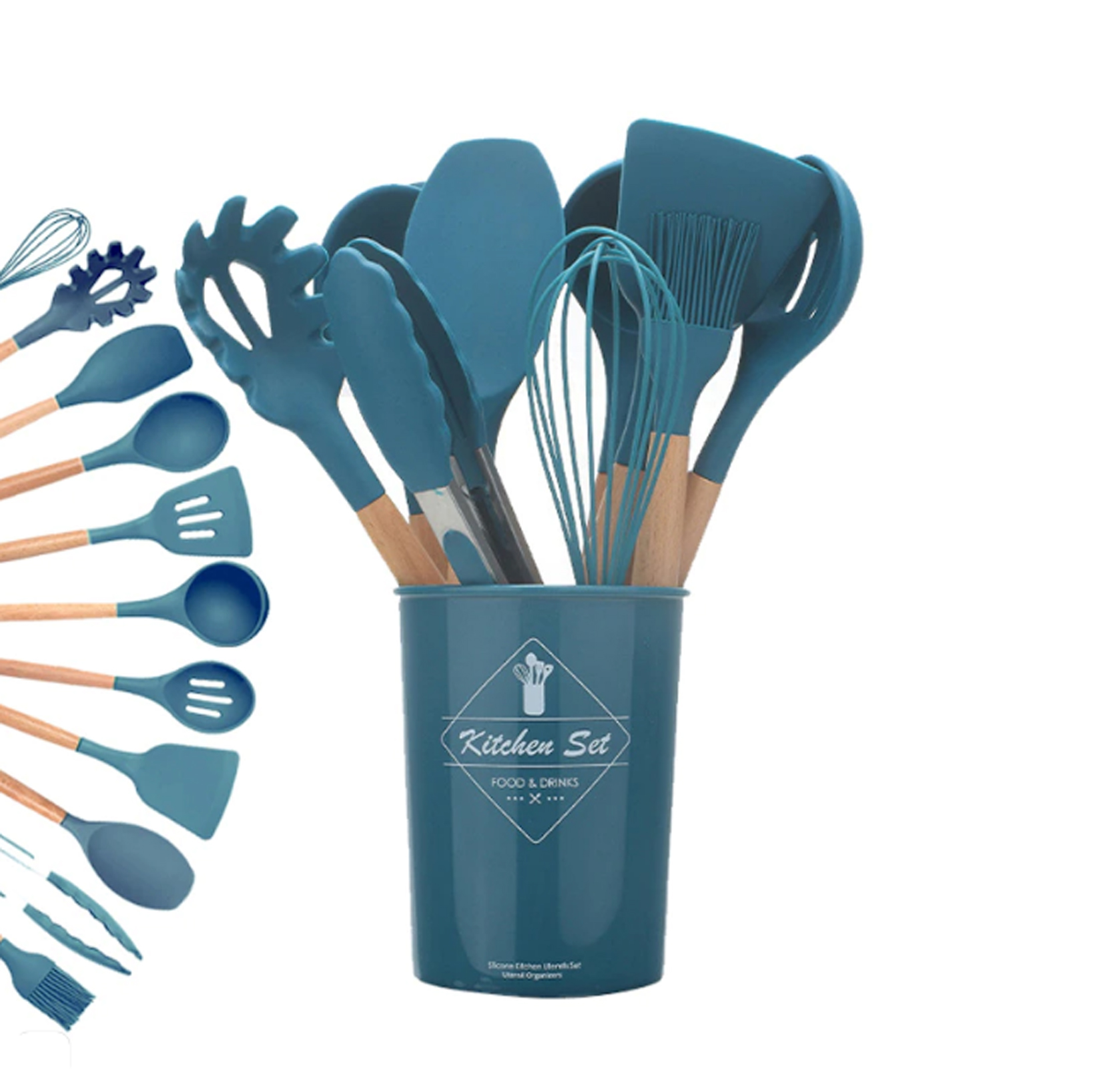 Купить Wellamart набор кухонных инструментов Kitchen Set Blue V2 12 шт ...