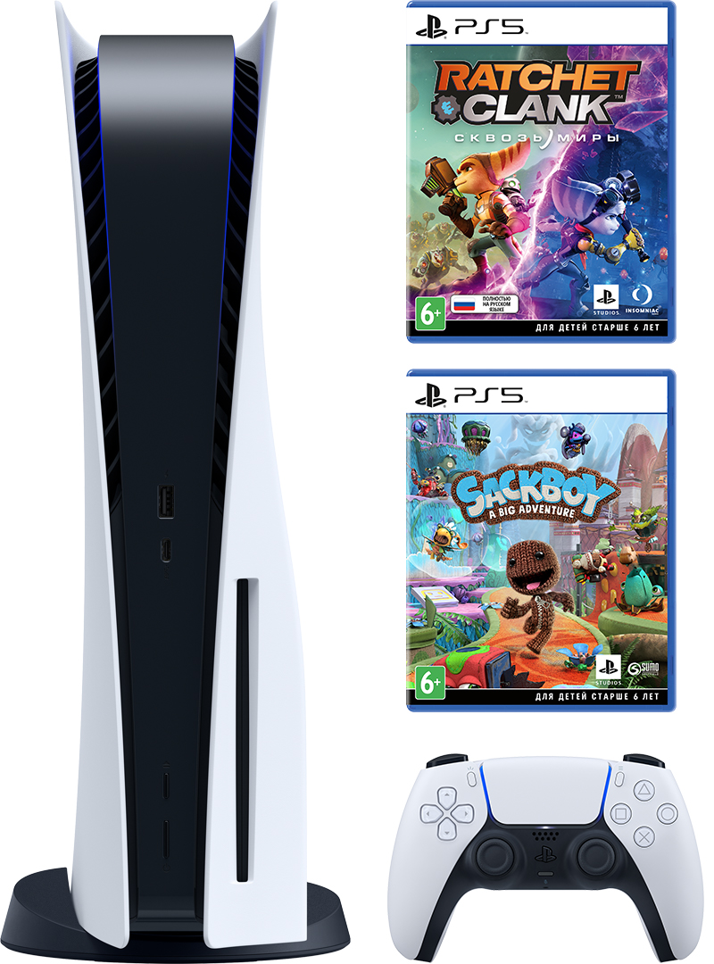 Купить Sony PlayStation 5 + Sackboy A Big Adventure PS5 + Ratchet ...