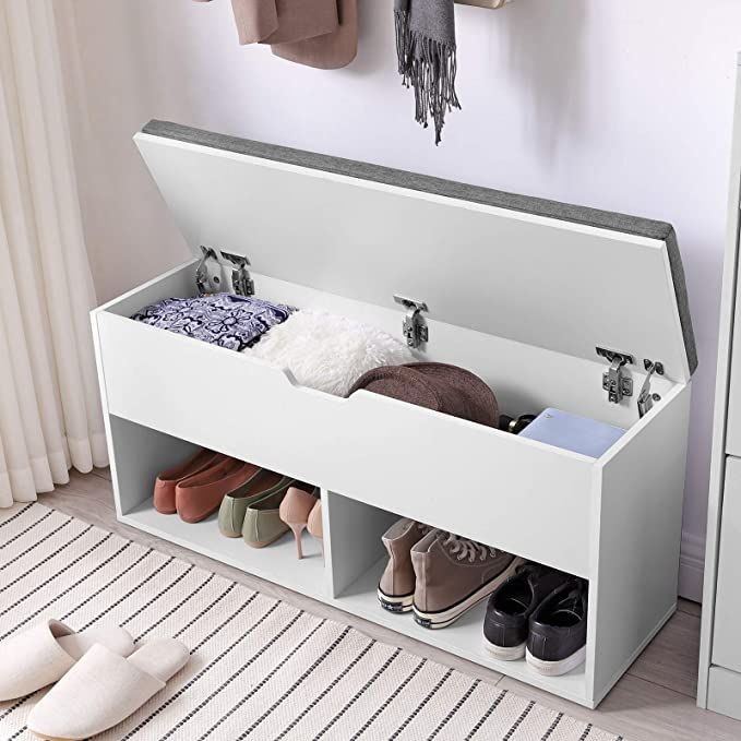Купить LuX MebeL A4 обувница, ЛДСП, 100x30x48 см, белый, серый в кредит ...