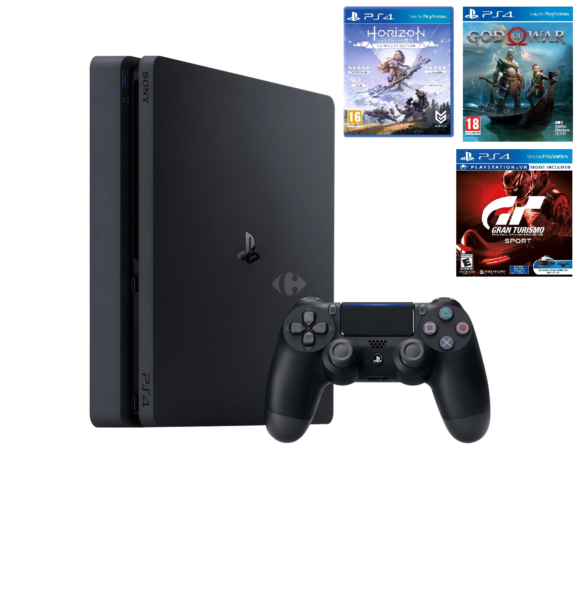 Купить Sony PlayStation 4 Slim 1TB черный+ GT Sport + God Of War ...