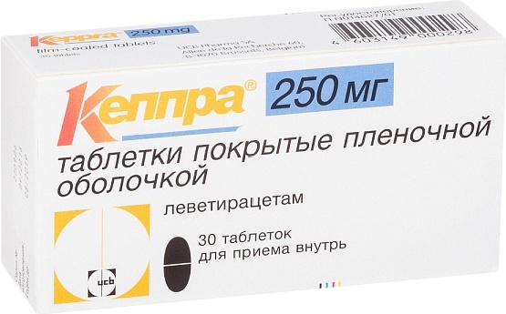 КЕППРА 250мг N30 таб п.п.о.
