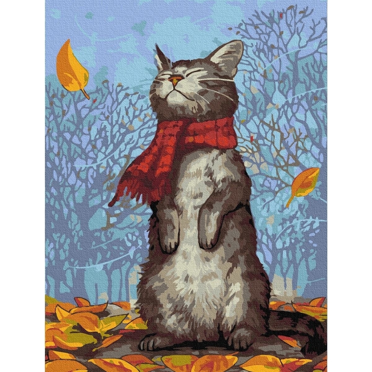 картинки с котами про осень