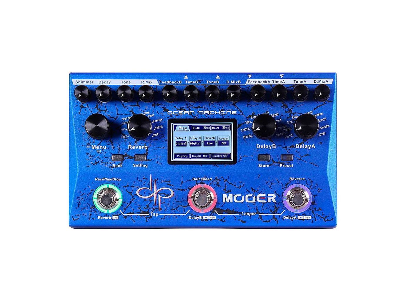 Mix tone. Mooer Ocean Machine. Гитарный процессор mooer. Процессор для гитары с лупером. Дилей машина.