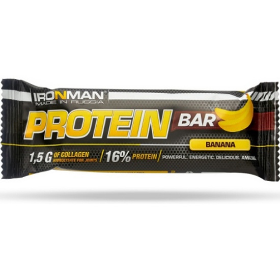 Купить IRONMAN Enerjack батончик протеиновый со вкусом банан 50 г в ...