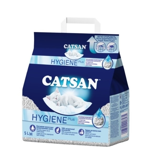 Купить Catsan Hygiene Plus впитывающий 5 л в кредит в Астане Kaspi