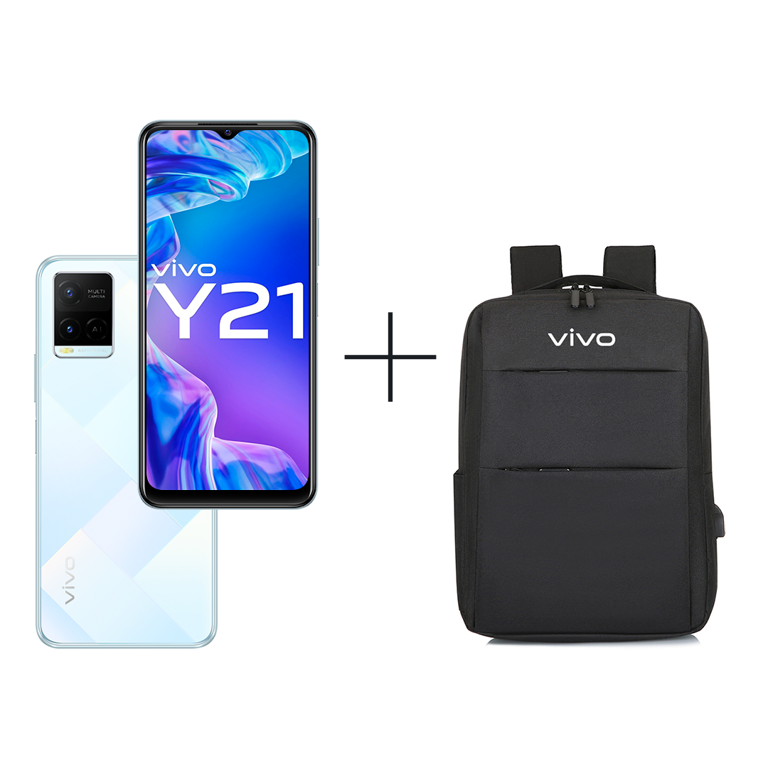 Купить Vivo Y21 4 ГБ/64 ГБ голубой + рюкзак Vivo YL16 в кредит в Таразе ...